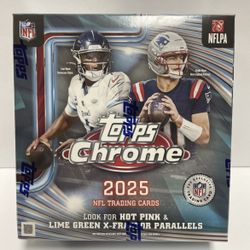 2025 Topps Chrome NFL Football Trading Card Mega Box