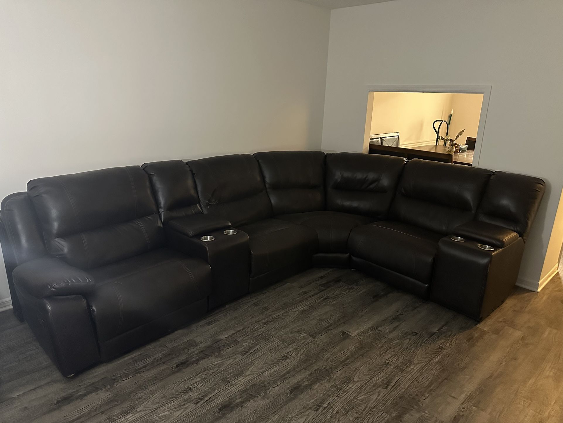 L Shape Couch. 3 Recliners Lounger