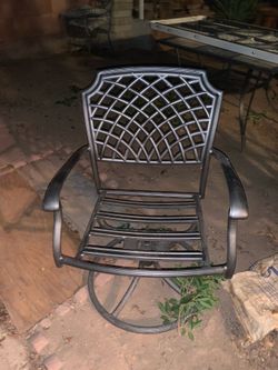 Make An Offer Need Gone Today!!! Beautiful Outdoor Patio Furniture Set Wrought Iron Bistro Metal and Glass Hampton Bay