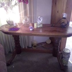 $30.00.   ALL WOOD ENTRY CONSOLE TABLE 
