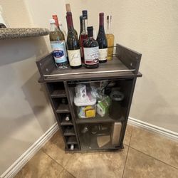 Beautiful Wood Bar Cart 