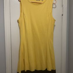 Women’s New York & Company Yellow & Black Colorblock Dress Size XL