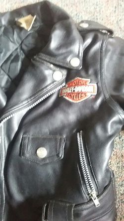 Harley leather kids coat.