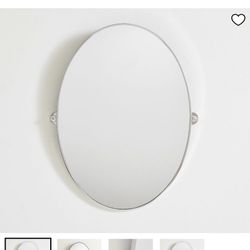 New Pottery Barn Mirror Oval Vanity Nickel Mirror