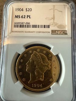 1904 $20 Gold Liberty PL62
