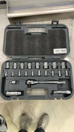 POWER TORQUE Mechanics Tool Set, 3/8" Drive Ratchet/Socket Set