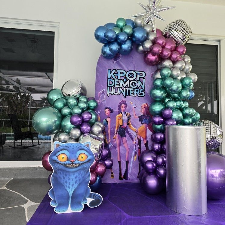 Balloons Decorations Kpop Demon Hunters