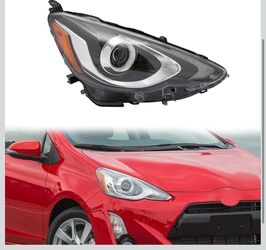 2015–2017 Toyota Prius C Right Passenger Side Headlight Assembly – Black Housing – Halogen – New/Open Box