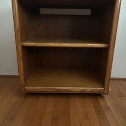 Solid Oak Office Stand