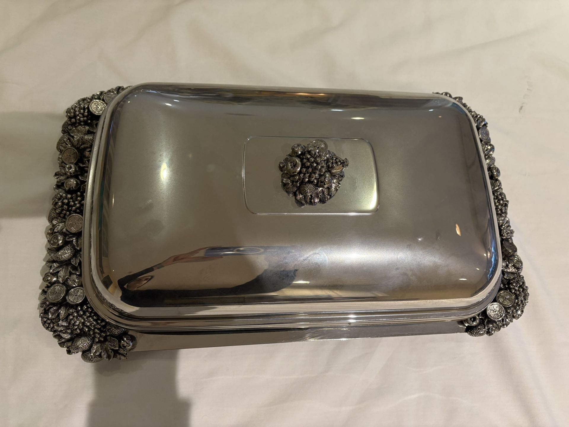 Decorative Silver Plated Serving Dish