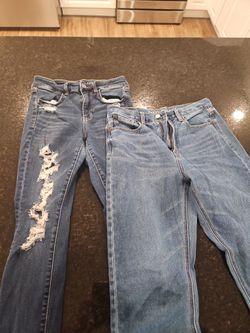 size 6 short American Eagle jeans and size 6 Forever 21 shorts