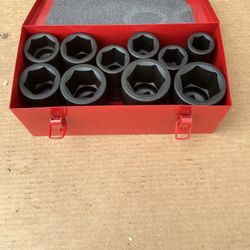 10 PC 1" DR Drive Deep Impact Socket SAE 1" to 2"