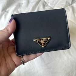 Prada Small Saffiano Leather Wallet - Bi-Fold Nylon Wallet