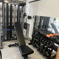 Free Weights On The Right And  XFT strength System On The Right 