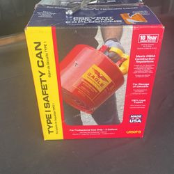 Eagle 5 Gallon Red Safety Gasoline Can Meets OSHA