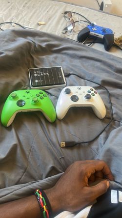 Xbox wireless controller and 4tb  storage box