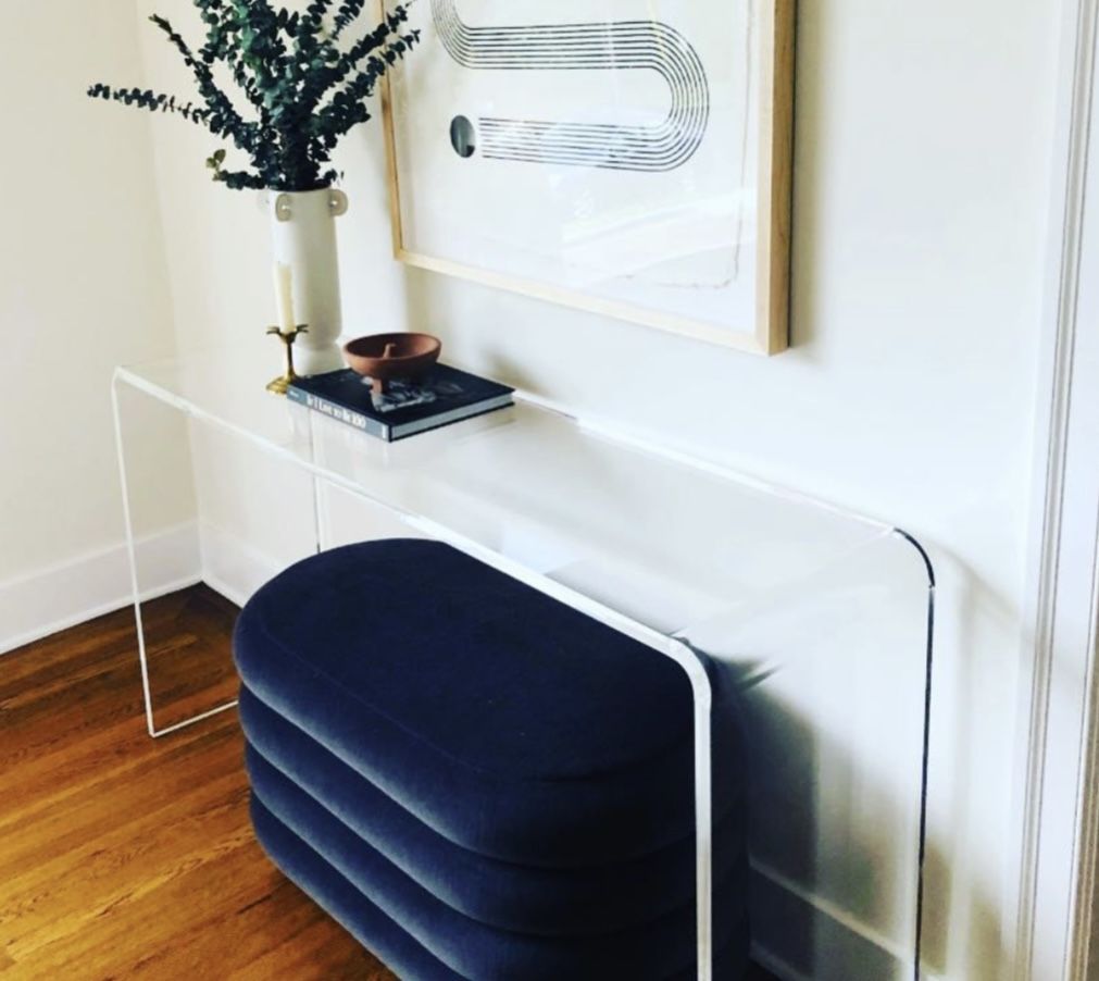 CB2 Peekaboo 56” Acrylic Console Table