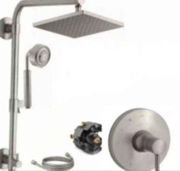 Kohler Hydrorail With 10" Rain Shower Head And Handshower With Toobi Valve Trim In Brushed Nickel (V