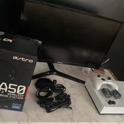 Gaming Bundle: Xbox One S, Samsung 144Hz Monitor, Astro A50 — Great Condition