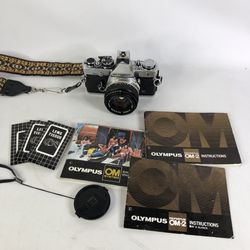 OLYMPUS OM-2N 35mm SLR FILM CAMERA OM-SYSTEM G.ZUIKO AUTO-S 50mm F/1.4 LENS KIT