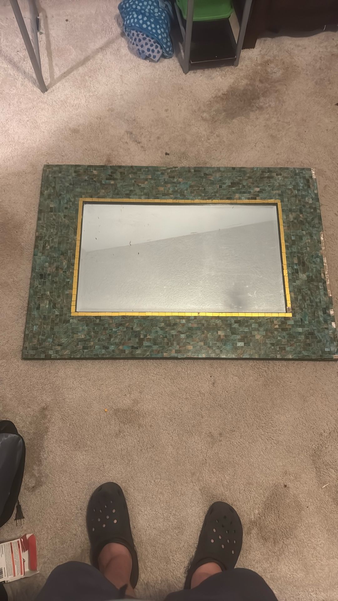 nice mirror has a little damage on the corner but that's it
