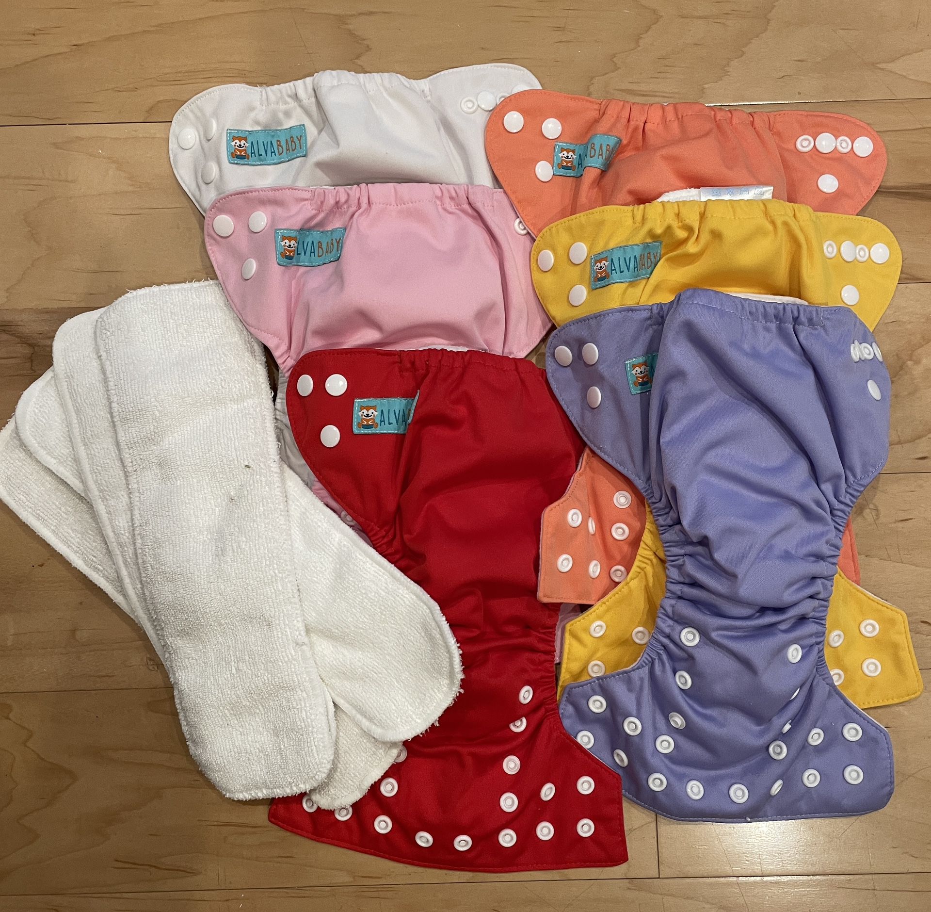 Alva Baby Newborn Pocket Snap Cloth Diapers
