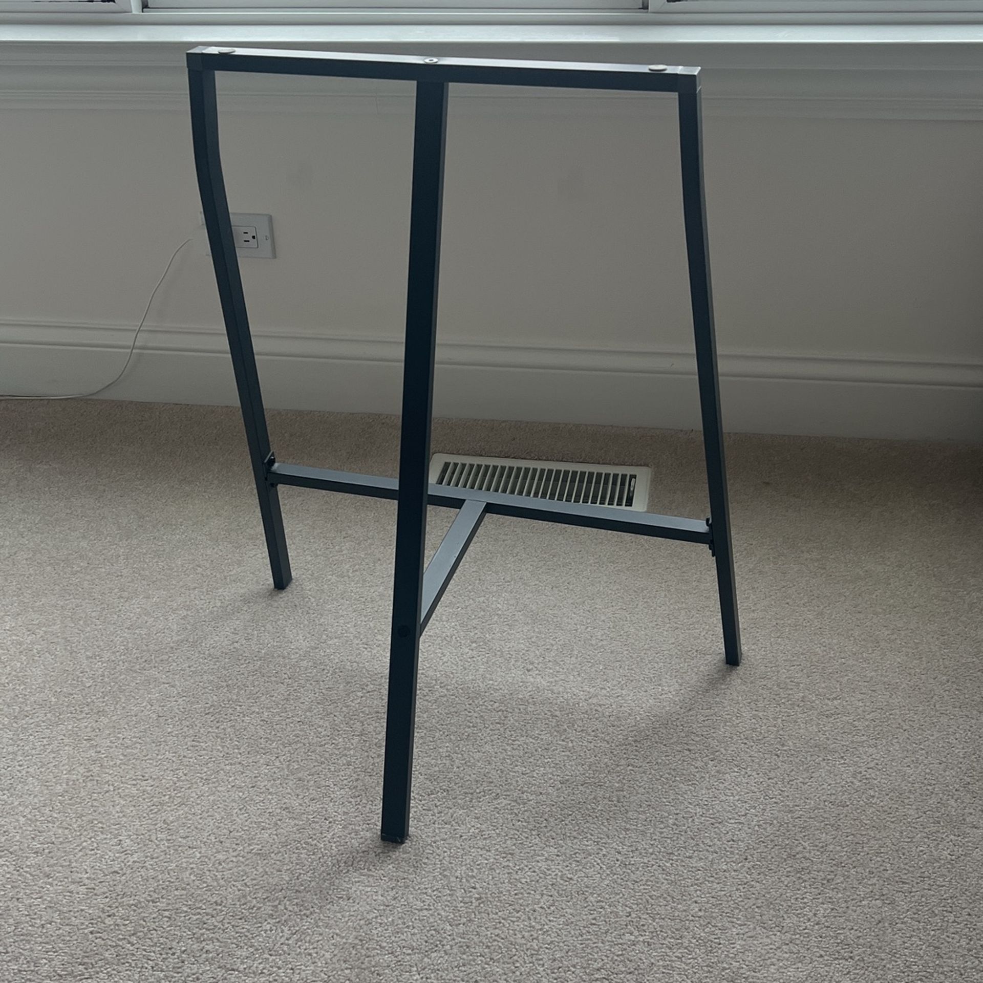 IKEA LERBERG Trestle Gray Table Legs Desk Steel Leg