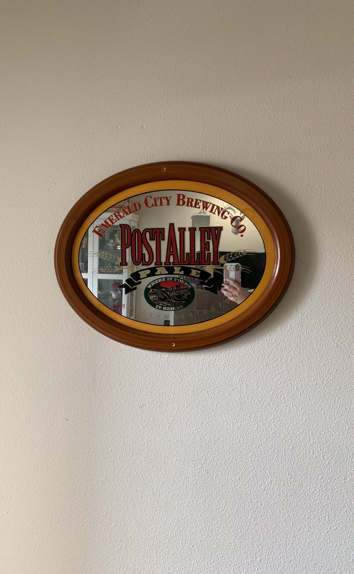 Post Alley mirror sign