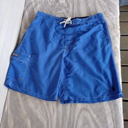 Polo Ralph Lauren Men's XL Blue Pony Logo Cargo Board Shorts Swim Trunks Lined