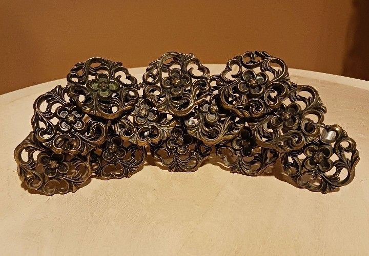 12 Vintage Dresser Drawer Pulls, Knobs