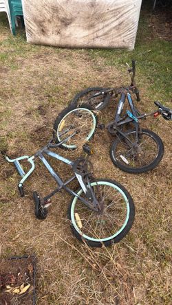 two free rusted bikes