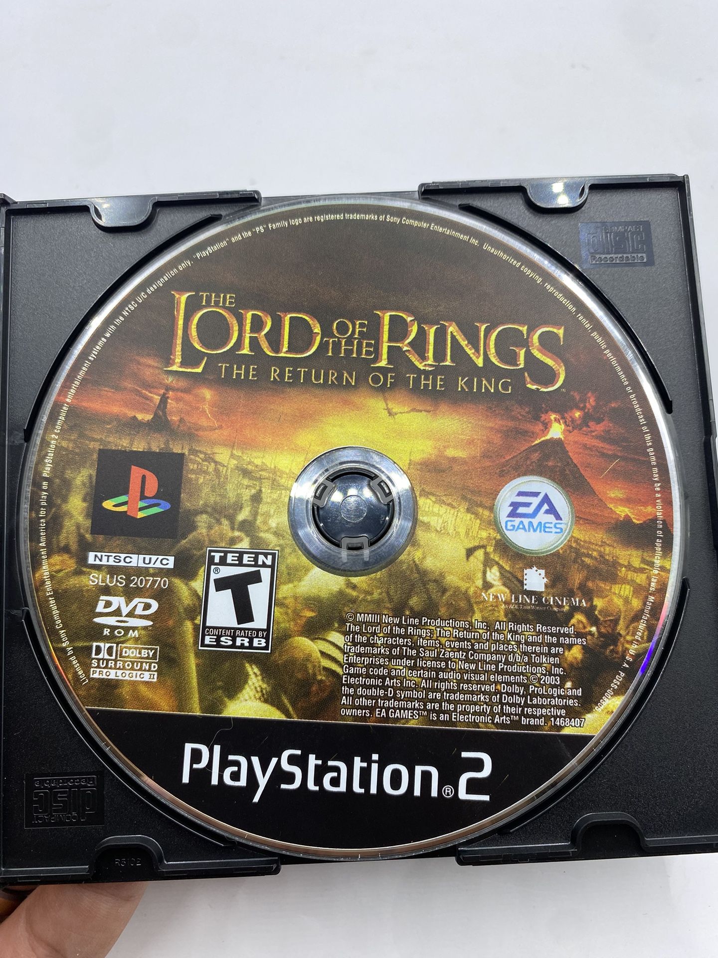 Lord of the Rings The Return of the King (PlayStation 2 PS2) Disc Only Tested