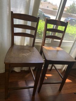 Wood high breakfast chair