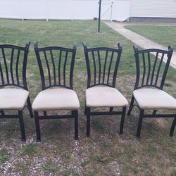 4 metal chairs.