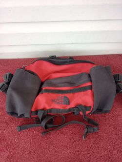 Vintage The North Face Lumbar Fanny Pack Red Hiking Oversized