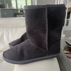 Gray Boots Faux Fur Inside Size 5