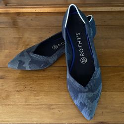 Rothy's Women's Pointed Flat - Gray Camo Knit size W7.5