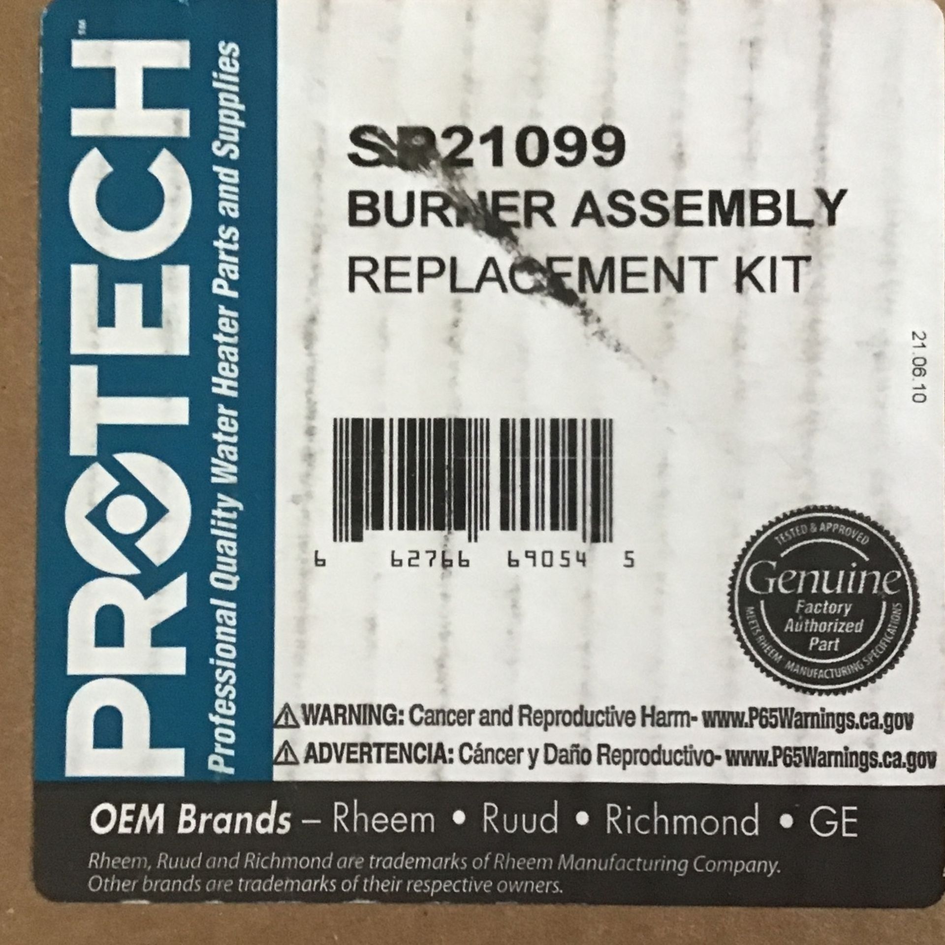 Rheem Burner Assembly