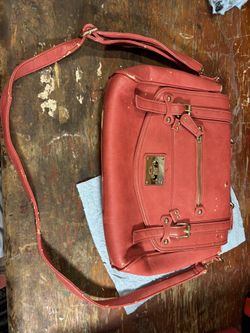 Red Vegan/Faux Leather Shoulder Bag Purse