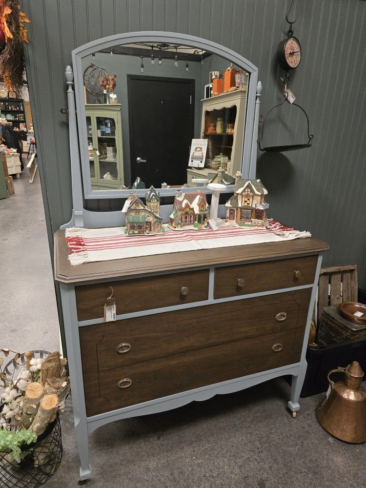 Refinished Dresser with mirror