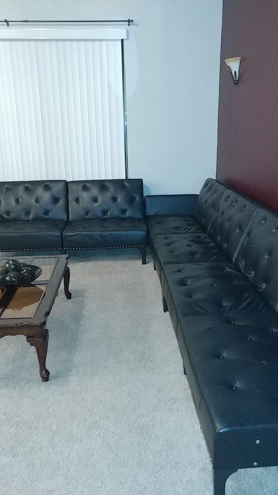 Leather futon