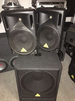 BERINGER power Subwoofer 🔊 18 inches and 2 12 inches BERINGER power Speakers 🔊
