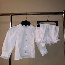 Chocolate Soup Toddler Girl Size 3T Bloomers And Long Sleeve Under Shirt For Jumpers And Overall Dresses