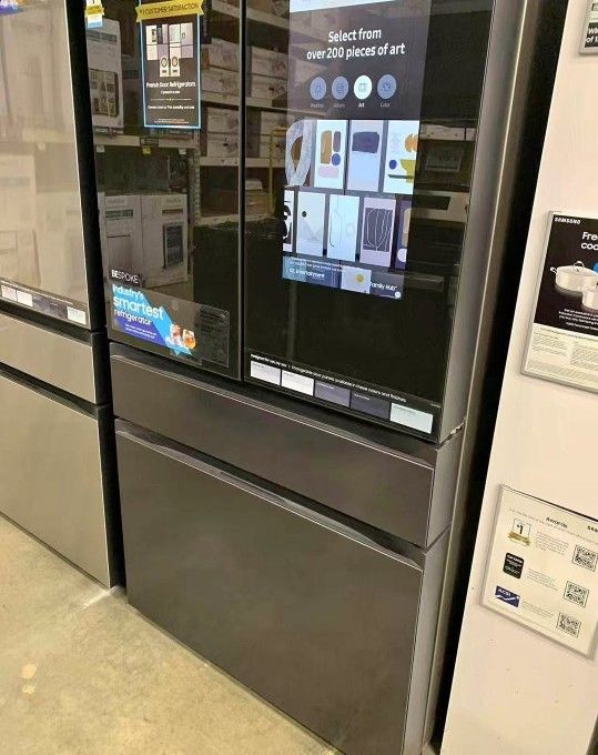 Refrigerator Bespoke Family Hub 4 Door Black Stainless ⚫️