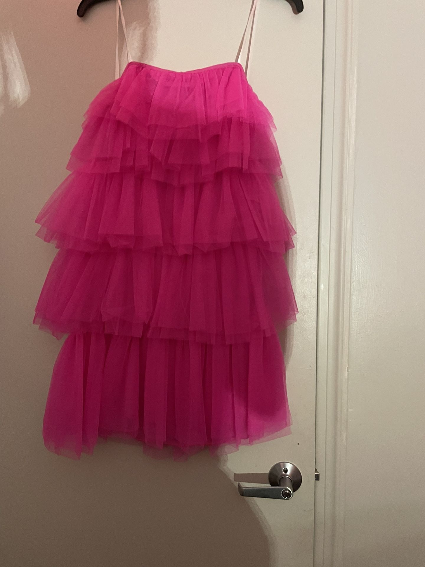 Pink Ruffle Hoco Dress Size 11/12