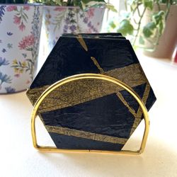 “Midnight Aura” Coaster Set 
