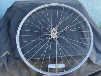 Complete Front 26” Mountain Bike Wheel With Axel And Quick Release Skewer