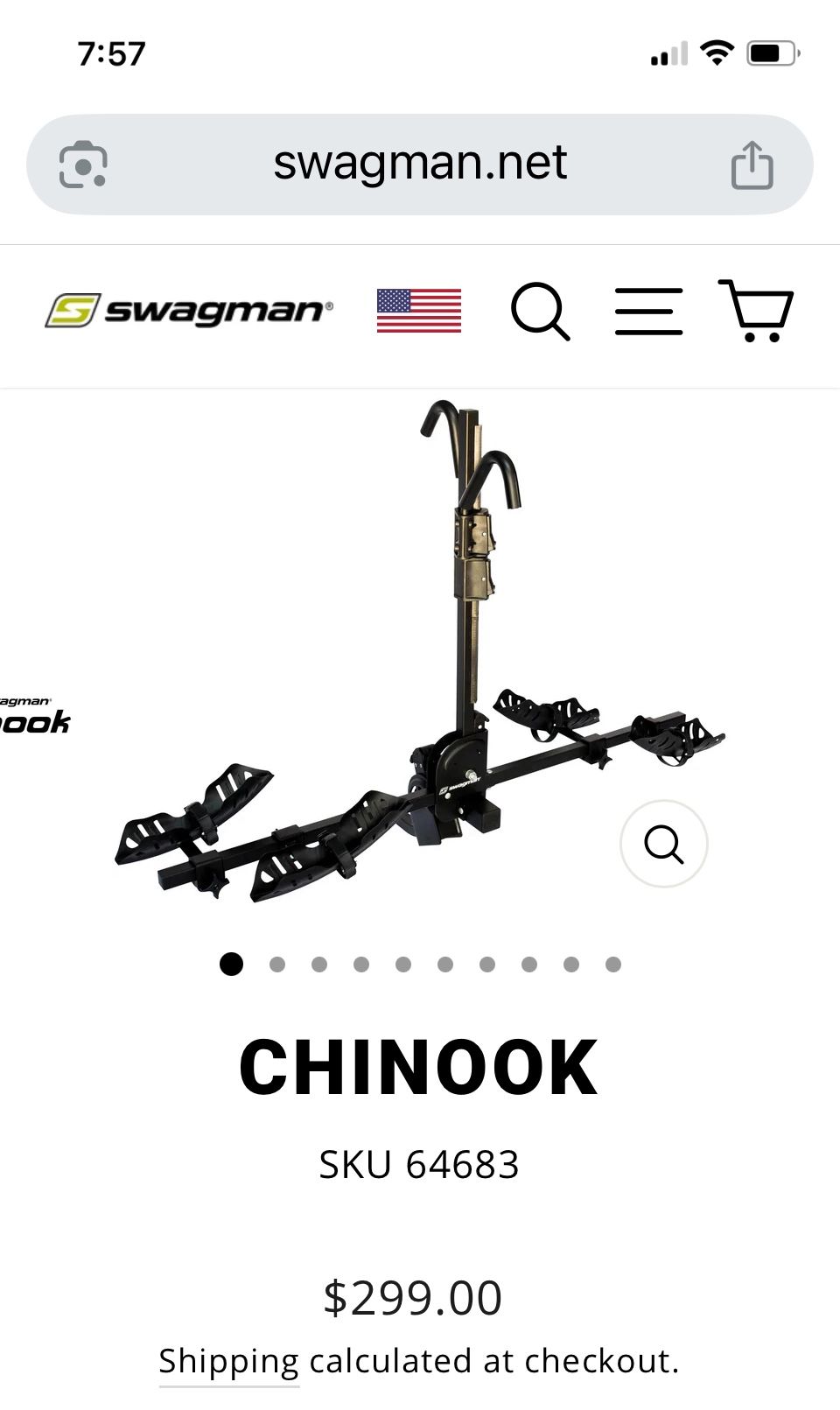 Chinook Hitch Mount Bike Carrier