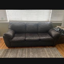 Brown Leather Sofa Sleeper 