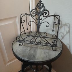 Wrought Iron Scroll Work Design Cook Book Stand 